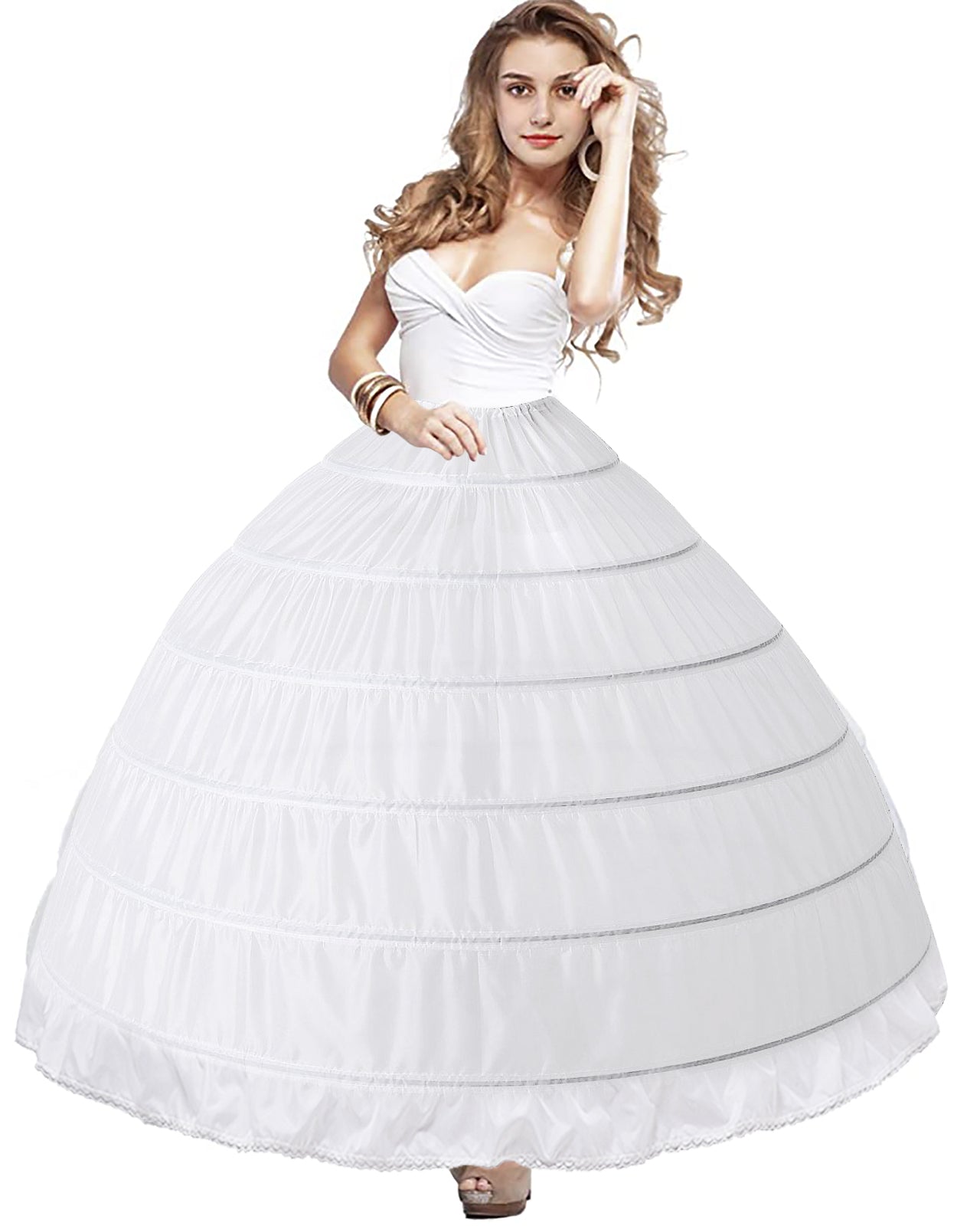 dgdgbaby Hoop Skirt Crinoline Underskirt Petticoat for Women Ball Gown Bridal Tulle Underskirt Wedding Dress