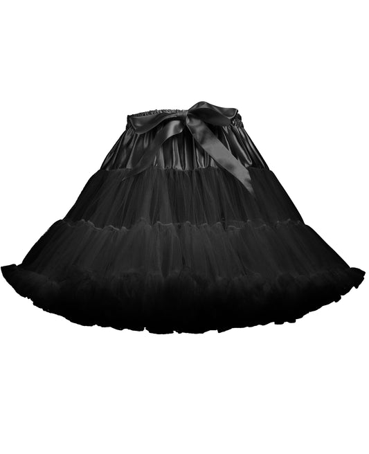 dgdgbaby Tulle Petticoats for Women Elastic Waist Chiffon Petticoat Party Cosplay Underskirt Multi-Layer Puffy Tutu Skirt