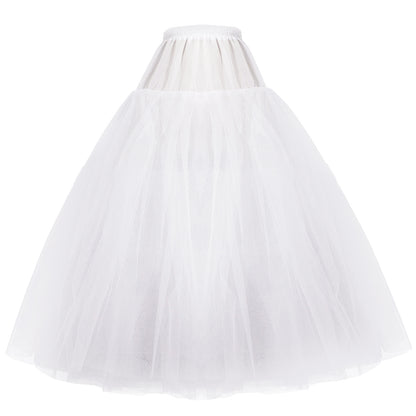 dgdgbaby Women Hoopless Crinoline Full A-line Underskirt Crinoline Petticoat Bridal Underskirt for Ball Gown Slip White Crinoline Underskirt One Size