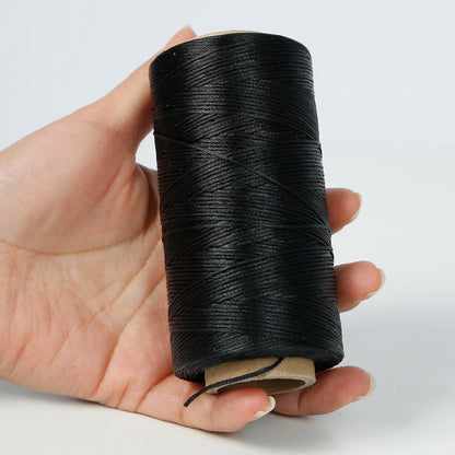 dgdgbaby 284Yards Flat Wax Thread 1.0mm Braided Rope 150D Sewing Thread Polyester Waxed Thread