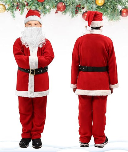 dgdgbaby Boys Santa Claus Costume, Children's Santa Costume, Kids Xmas Santa Suit Christmas Outfit for Halloween Cosplay