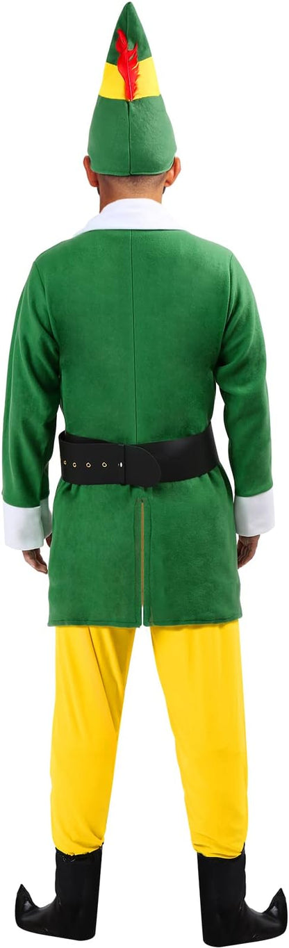 dgdgbaby Men's Elf Costume Christmas Halloween Costume Santa Costume Full Set Holiday Party Adult Sized Cosplay Costumes