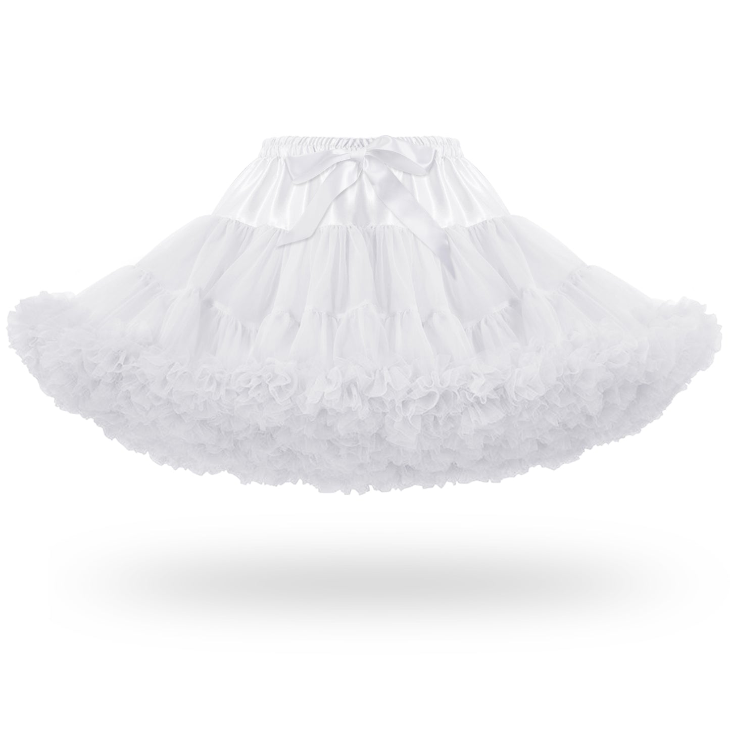 dgdgbaby Tulle Petticoats for Women Elastic Waist Chiffon Petticoat Party Cosplay Underskirt Multi-Layer Puffy Tutu Skirt